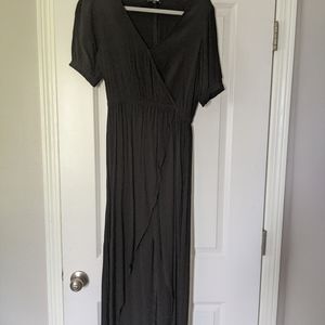 Black high low maxi dress -Express